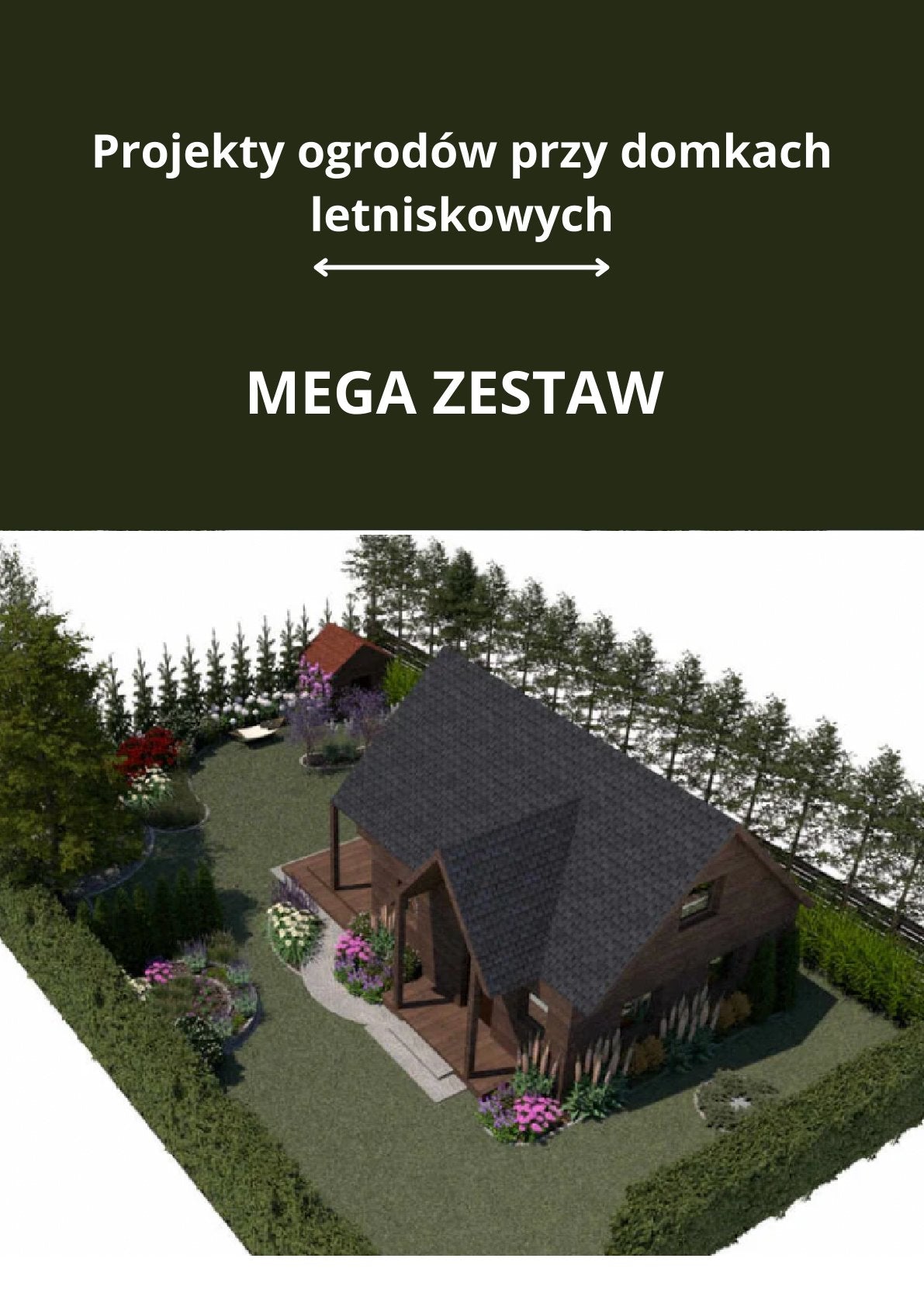 15+ projektów ogrodów przy domkach letniskowych