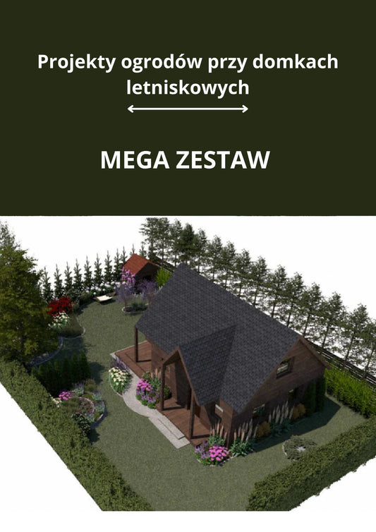 15+ projektów ogrodów przy domkach letniskowych