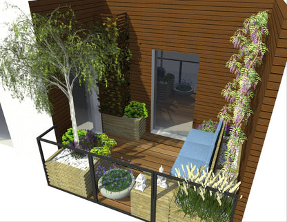 Projekt Ogrodu Balkon #2