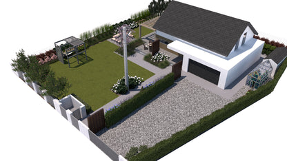 180+ projektów ogrodów z nasadzeniami przy płocie